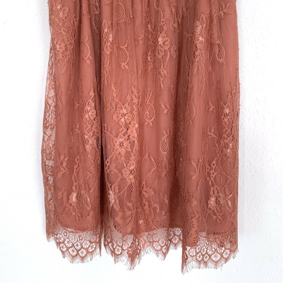 Forever 21 Coral Floral Lace Sleeveless Dress - Picture 4 of 8